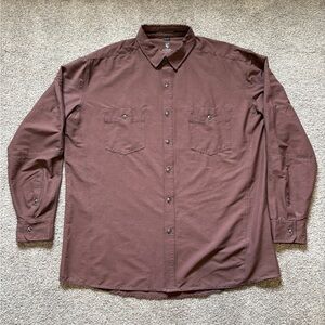 Kuhl Reklaimr Men's Rich Ruddy Brown Casual Button-Down Hiking Shirt